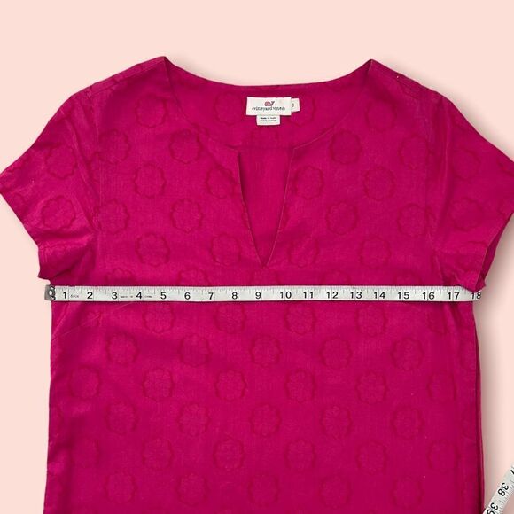 Vineyard Vines Hot Pink Magenta 100% Cotton Shift Dress Size 0 XS - Picture 3 of 6